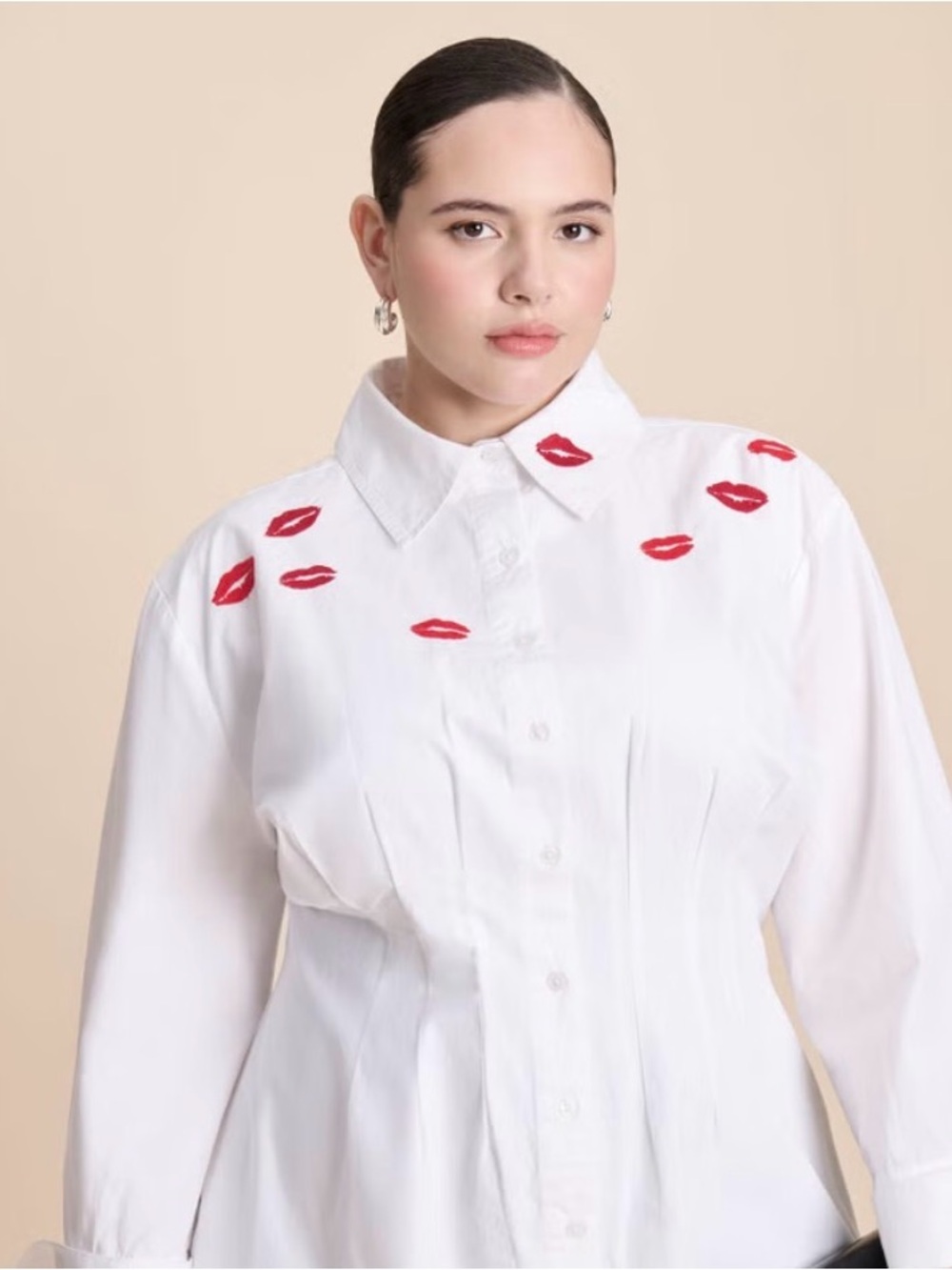 Eloquii Embroidered Mini Shirt Dress - Picture 5 of 11